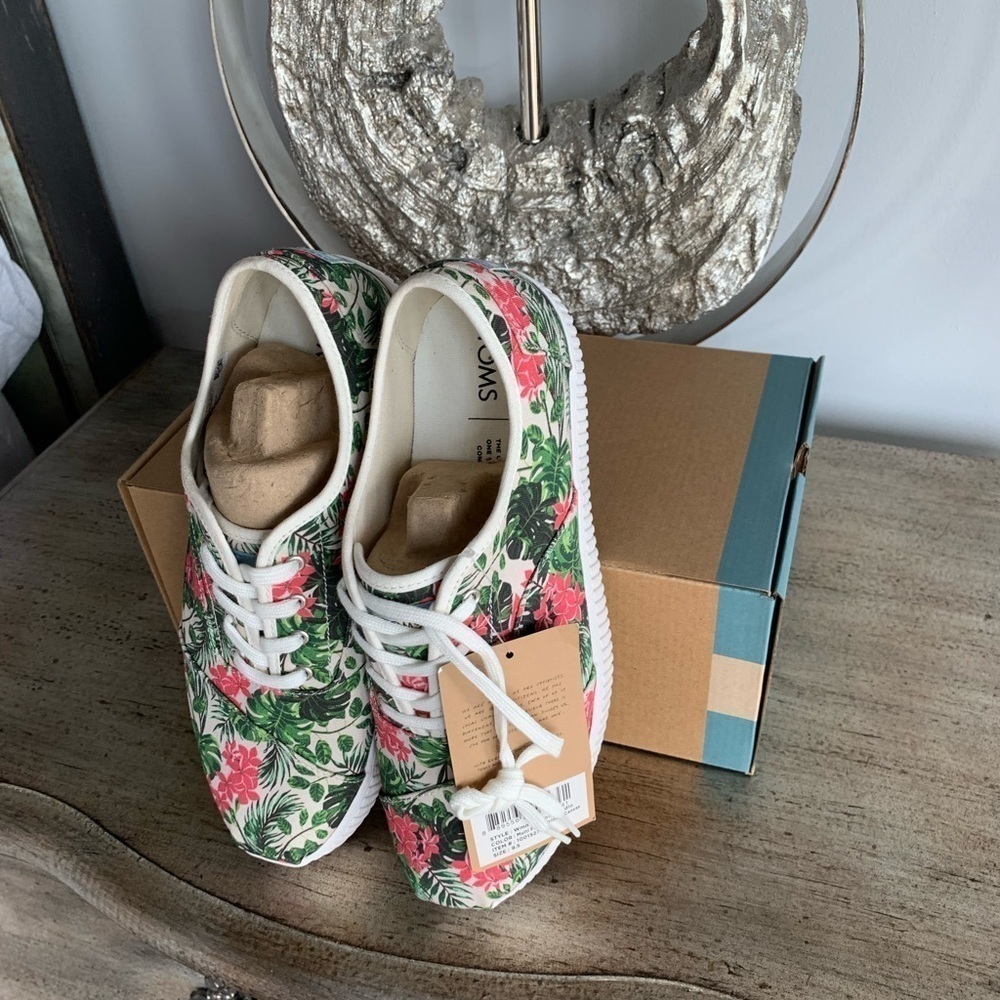 TOMS Cordoned Indio Multi Floral Canvas Sneakers - Picture 6 of 8